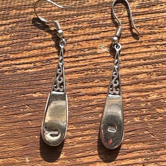 Gorgeous pink pearl 925 earrings sterling mother of pearl - Picture 4 of 5